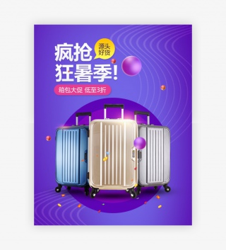 24寸旅行时尚旅游出差箱包海报