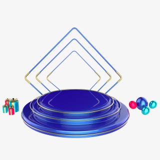 c4d立体展台小舞台免抠素材