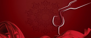 红酒鉴赏线条红酒banner背景