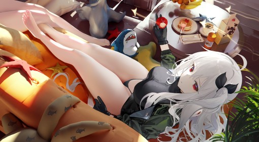 《明日方舟》斯卡蒂6k电脑桌面壁纸