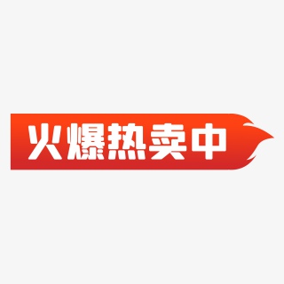 双十一红色扁平化火爆促销标签