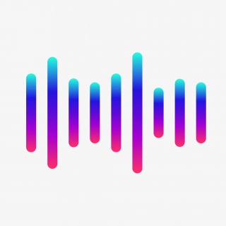 时尚炫彩声音音符渐变UI设计