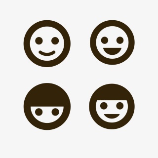 卡通笑脸图标表情图标元素