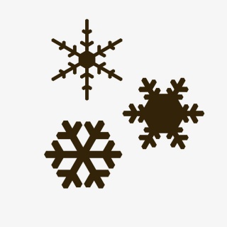 卡通雪花图标雪花形状边框元素