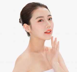 美容女模特脸部特写