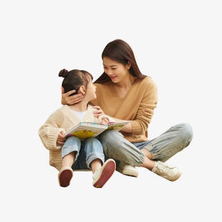 温馨母女读书