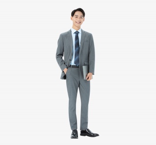 青年商务男性拿着笔记本电脑