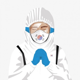 韩国穿防护服的医生