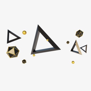电商C4D立体海报背景装饰漂浮