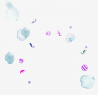 清新绸带漂浮