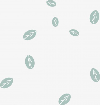 卡通树叶漂浮
