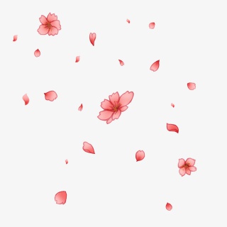 国潮风手绘漂浮花瓣装饰元素
