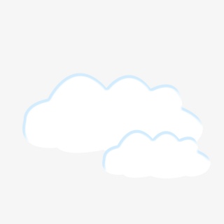 手绘白色漂浮的云朵免抠图