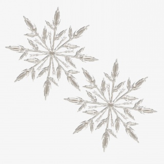 八角雪花透明冰晶体素材