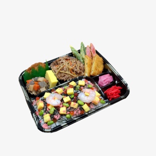 实物精致日式盒饭素材