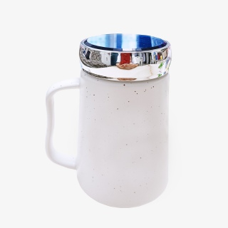 简约水杯玻璃盖陶瓷杯办公室暖手水杯png
