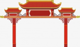 红色门楼高清素材