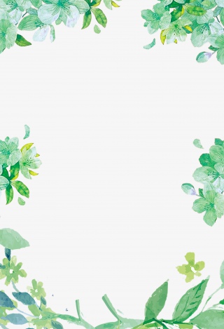 绿色绿叶边框