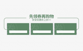 绿色矩形优惠券促销边框