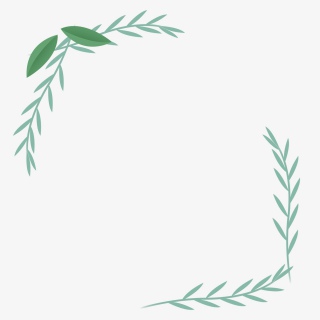 小清新绿色春天绿叶边框