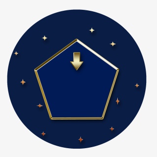 星星箭头多边形边框png