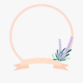母亲节紫色手绘花朵边框