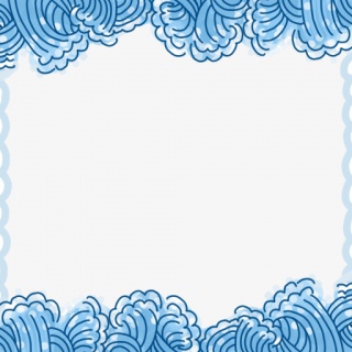 中国元素蓝色边框素材