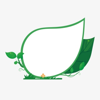 卡通叶子春季边框元素