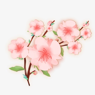 春天春暖花开文艺清新扁平可爱装饰