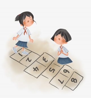 回忆童年跳房子游戏
