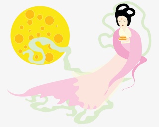 中秋节嫦娥和月饼