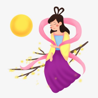 中秋节嫦娥月亮png素材