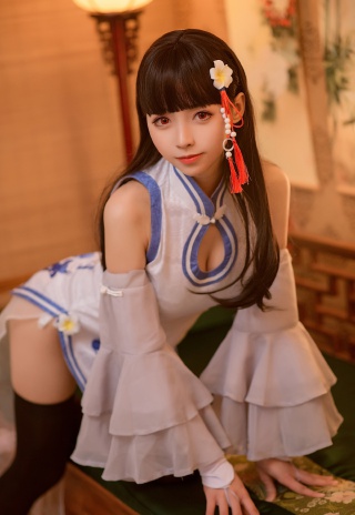 碧蓝航线逸仙cos美女性感旗袍美女图片