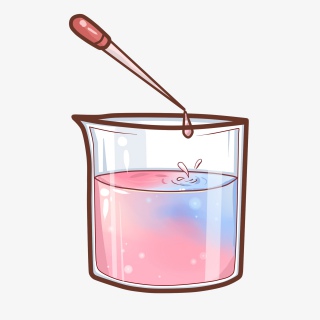 化学滴管和烧杯插画