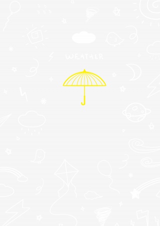 手绘卡通涂鸦天气类可爱小装饰