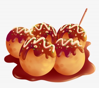 零食章鱼小丸子插画