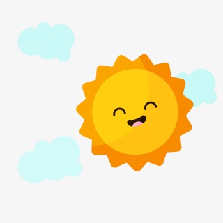 可爱卡通太阳素材