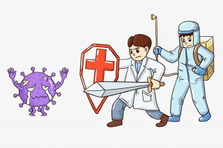 医护人员战胜病毒