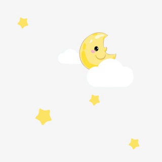 手绘月亮png素材