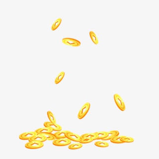 卡通金币新年2021年装饰财富元素