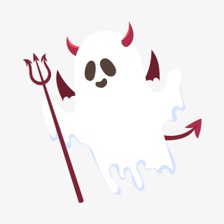 萌系可爱万圣节幽灵恶魔插画