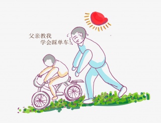 父亲节手绘插画装饰