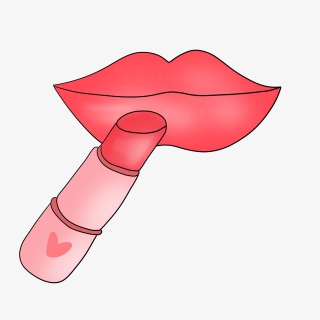 女神节化妆涂口红图片