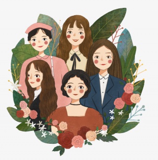 妇女节各种职业插画