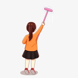 擦玻璃的妈妈