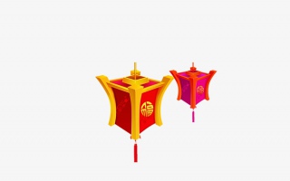红色福字灯笼