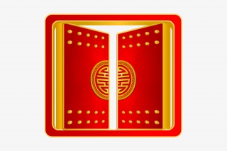 新年喜庆红色大门