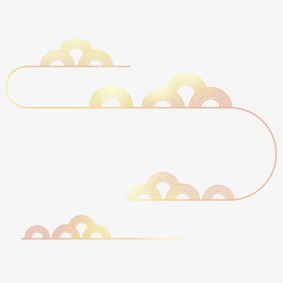 中国风描金祥云