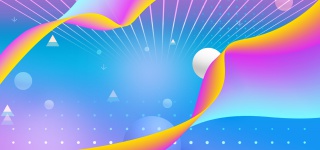 创意科技空间抽象渐变banner海报背景