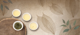 养生茶文艺简约Banner背景